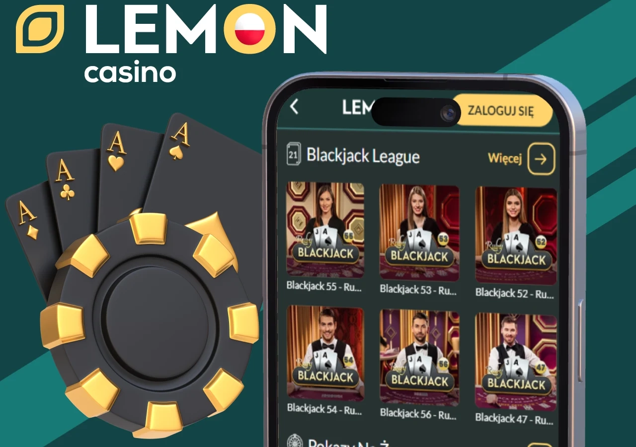 gra w blackjacka dostepna w formacie na zywo Lemon Casino Polska