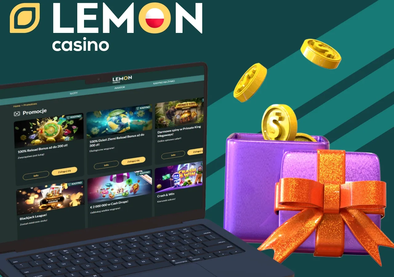 Casino Lemon cieszy uzytkownikow szeroka gama bonusow i promocji